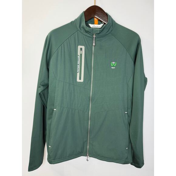 Peter Millar Men's Balsam Green Merge Elite Hybrid Jacket Performance Golf M - Picture 1 of 14